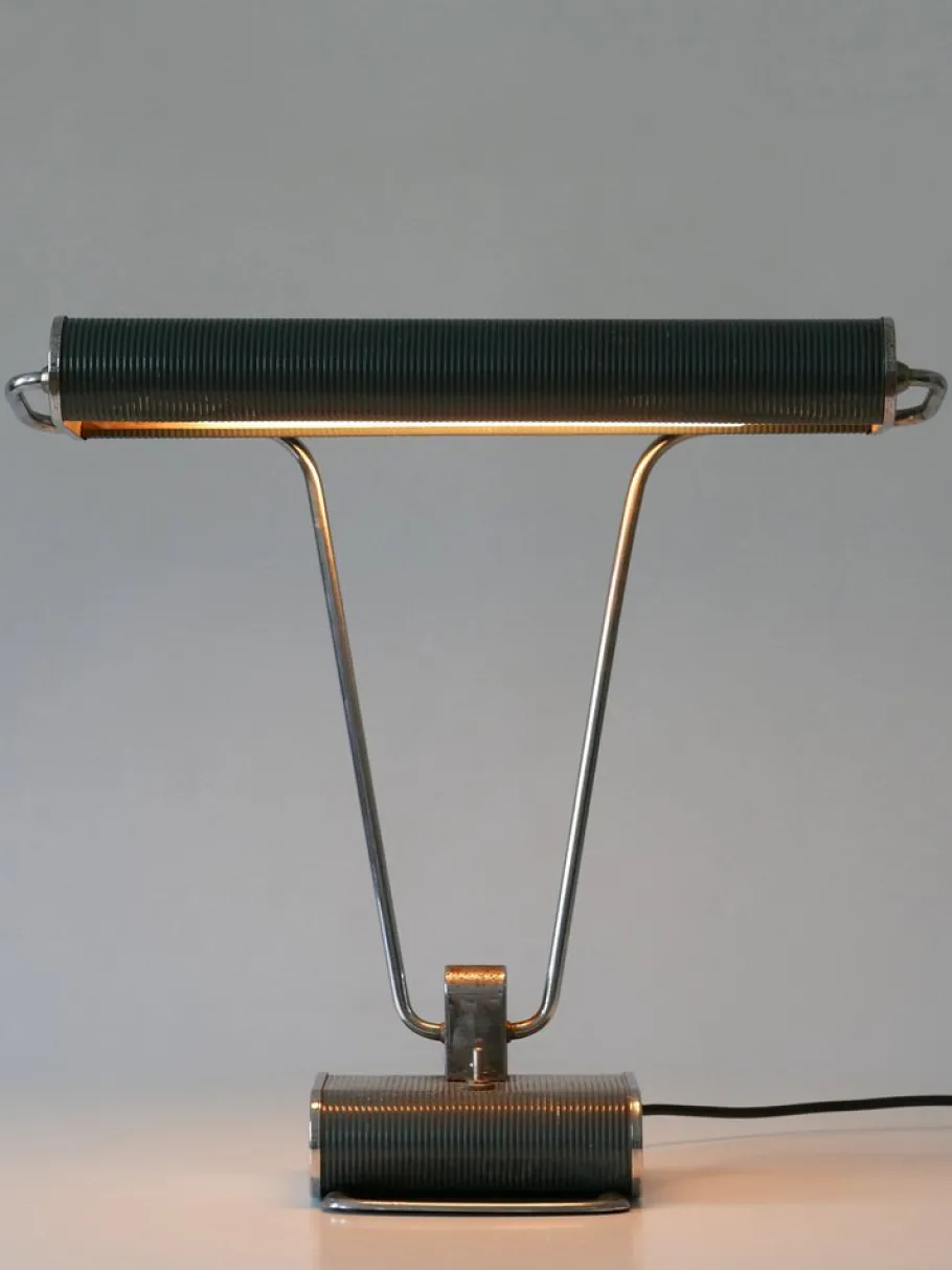 New Pamono Art Deco Table Lamp or Desk Light No 71 by André Mounique for Jumo, 1930s