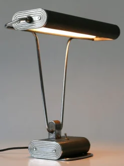 New Pamono Art Deco Table Lamp or Desk Light No 71 by André Mounique for Jumo, 1930s