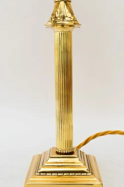 Sale Pamono Art Deco Table Lamp with Fabric Shade, Vienna, Austria, 1920s