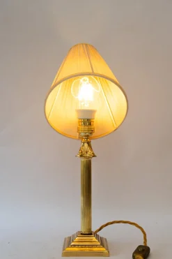Sale Pamono Art Deco Table Lamp with Fabric Shade, Vienna, Austria, 1920s