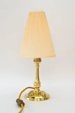 Hot Pamono Art Deco Table Lamp with Fabric Shade, Vienna, Austria, 1920s