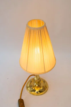 Hot Pamono Art Deco Table Lamp with Fabric Shade, Vienna, Austria, 1920s