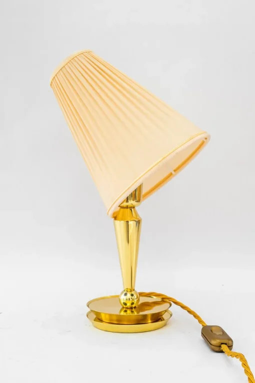 Best Pamono Art Deco Table Lamp with Fabric Shade, Vienna, 1920s