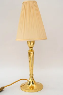 New Pamono Art Deco Table Lamp with Fabric Shade, Vienna, 1920s