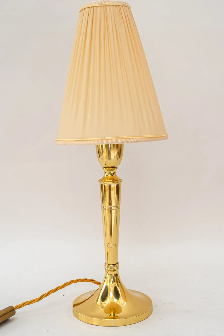 New Pamono Art Deco Table Lamp with Fabric Shade, Vienna, 1920s