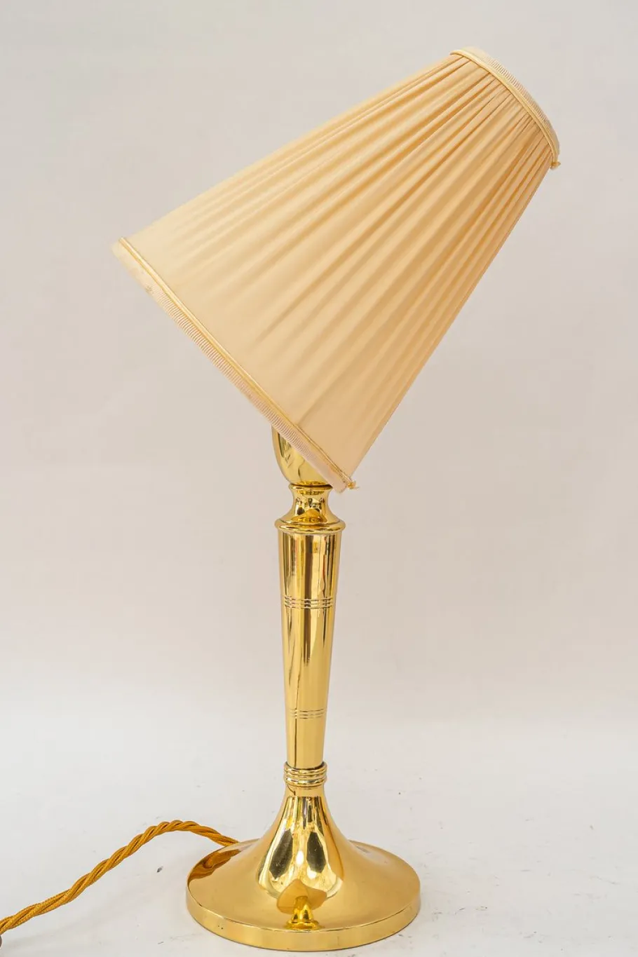 New Pamono Art Deco Table Lamp with Fabric Shade, Vienna, 1920s