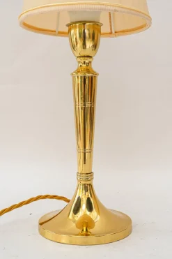 New Pamono Art Deco Table Lamp with Fabric Shade, Vienna, 1920s