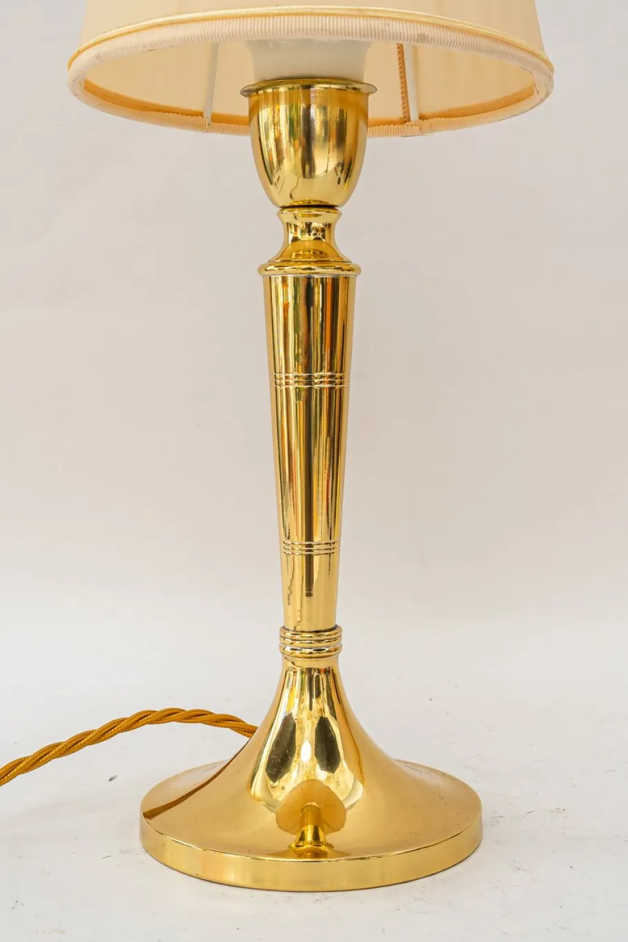 New Pamono Art Deco Table Lamp with Fabric Shade, Vienna, 1920s