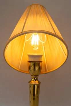 New Pamono Art Deco Table Lamp with Fabric Shade, Vienna, 1920s