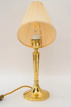 New Pamono Art Deco Table Lamp with Fabric Shade, Vienna, 1920s