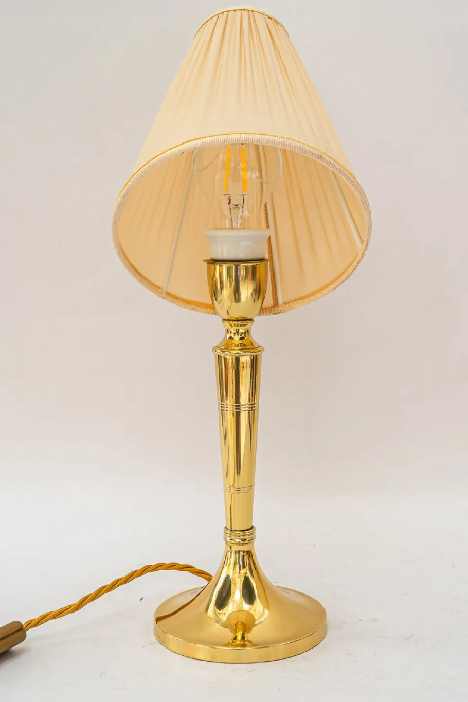 New Pamono Art Deco Table Lamp with Fabric Shade, Vienna, 1920s