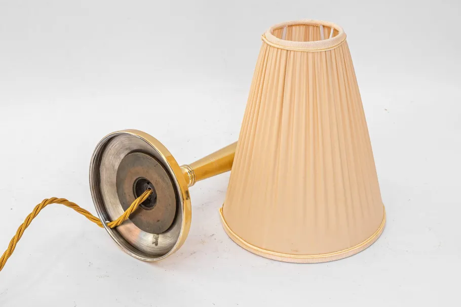 New Pamono Art Deco Table Lamp with Fabric Shade, Vienna, 1920s