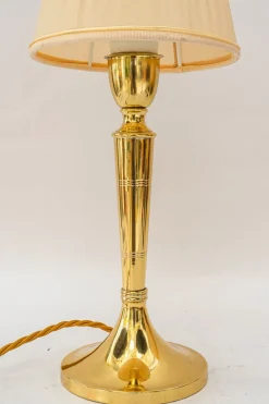 New Pamono Art Deco Table Lamp with Fabric Shade, Vienna, 1920s