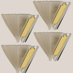 Clearance Pamono Art Deco Triangle-Shaped Wall Sconce