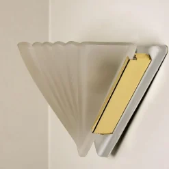 Clearance Pamono Art Deco Triangle-Shaped Wall Sconce