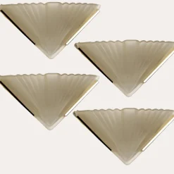 Clearance Pamono Art Deco Triangle-Shaped Wall Sconce