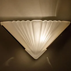 Clearance Pamono Art Deco Triangle-Shaped Wall Sconce