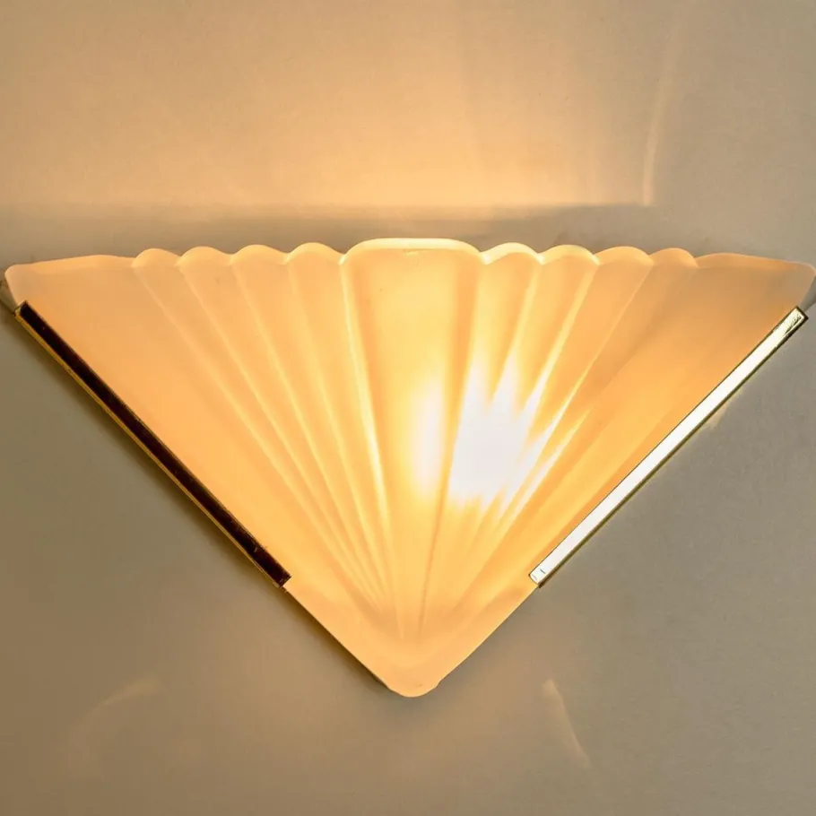Clearance Pamono Art Deco Triangle-Shaped Wall Sconce