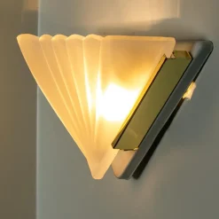 Clearance Pamono Art Deco Triangle-Shaped Wall Sconce