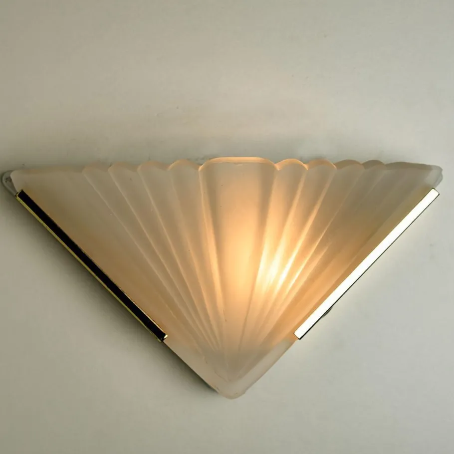 Clearance Pamono Art Deco Triangle-Shaped Wall Sconce