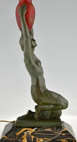 Outlet Pamono Art Deco Vers L'Oasis Table Lamp from Fayral, France, 1930s