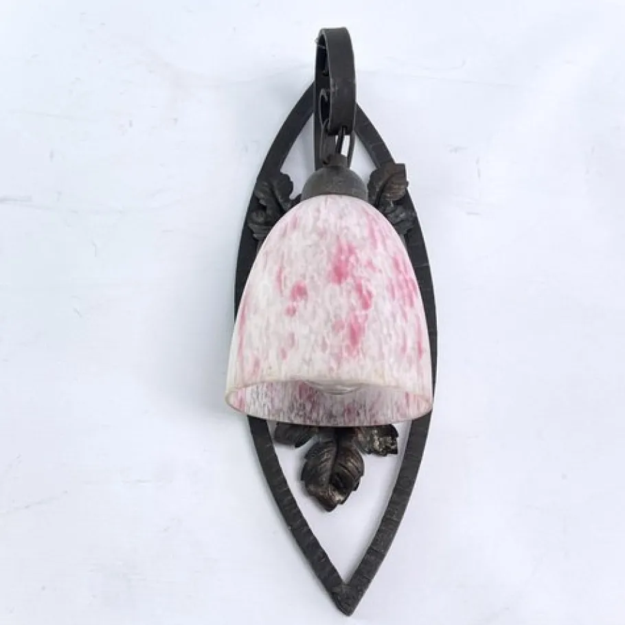 Clearance Pamono Art Deco Wall Light Pate De Verre Glass attributed to Schneider France, 1920s