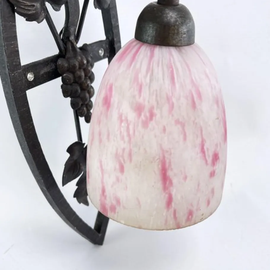 Clearance Pamono Art Deco Wall Light Pate De Verre Glass attributed to Schneider France, 1920s