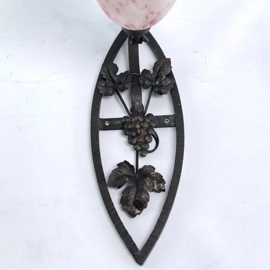 Clearance Pamono Art Deco Wall Light Pate De Verre Glass attributed to Schneider France, 1920s