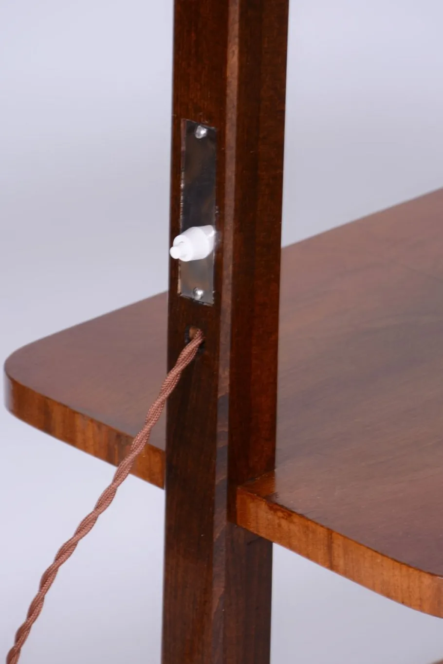 Best Pamono Art Deco Walnut Floor Lamp attributed to J. Halabala for Up Závody, Czech, 1930s