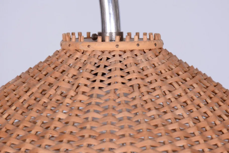 Best Pamono Art Deco Walnut Floor Lamp attributed to J. Halabala for Up Závody, Czech, 1930s