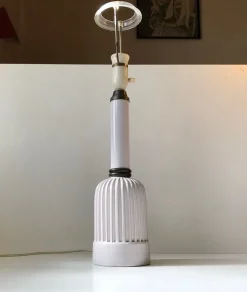 Online Pamono Art Deco White Glazed Ceramic Table Lamp by Christian Schollert for Schollert, 1940s