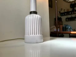 Online Pamono Art Deco White Glazed Ceramic Table Lamp by Christian Schollert for Schollert, 1940s
