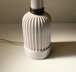 Online Pamono Art Deco White Glazed Ceramic Table Lamp by Christian Schollert for Schollert, 1940s