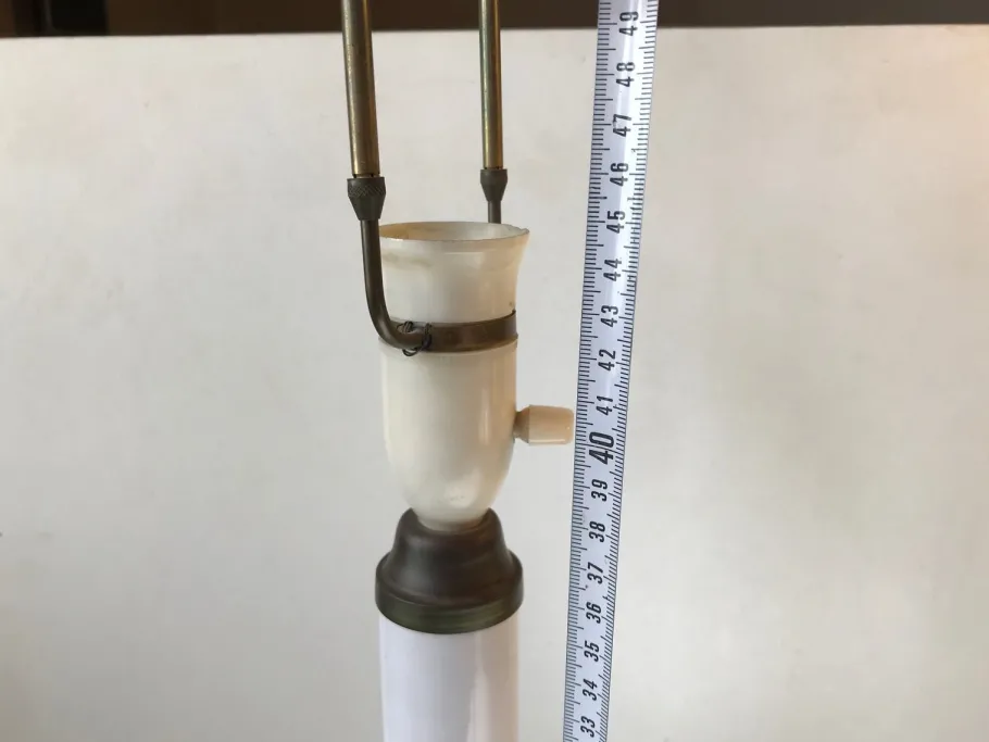 Online Pamono Art Deco White Glazed Ceramic Table Lamp by Christian Schollert for Schollert, 1940s