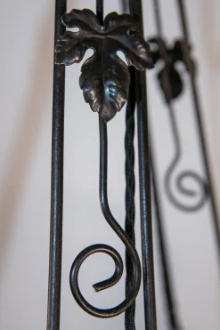 Outlet Pamono Art Deco Wrought Iron and Pate de Verre Lamp by G. V. Croismare for Muller Frères, France, 1925