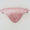 Hot Pamono Art Glass Half-Moon Wall Light in Pink Glass Paste, 1980s