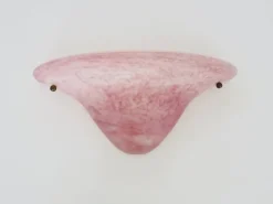 Hot Pamono Art Glass Half-Moon Wall Light in Pink Glass Paste, 1980s