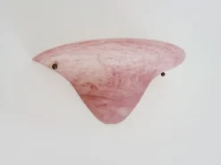 Hot Pamono Art Glass Half-Moon Wall Light in Pink Glass Paste, 1980s