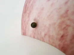 Hot Pamono Art Glass Half-Moon Wall Light in Pink Glass Paste, 1980s