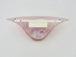 Hot Pamono Art Glass Half-Moon Wall Light in Pink Glass Paste, 1980s