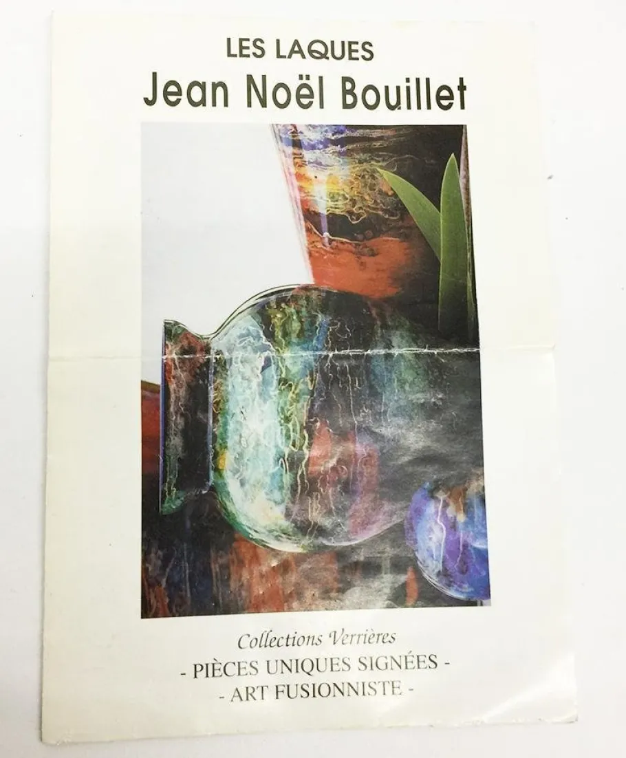 New Pamono Art Glass Table Lamp by Jean Noel Bouillet, France