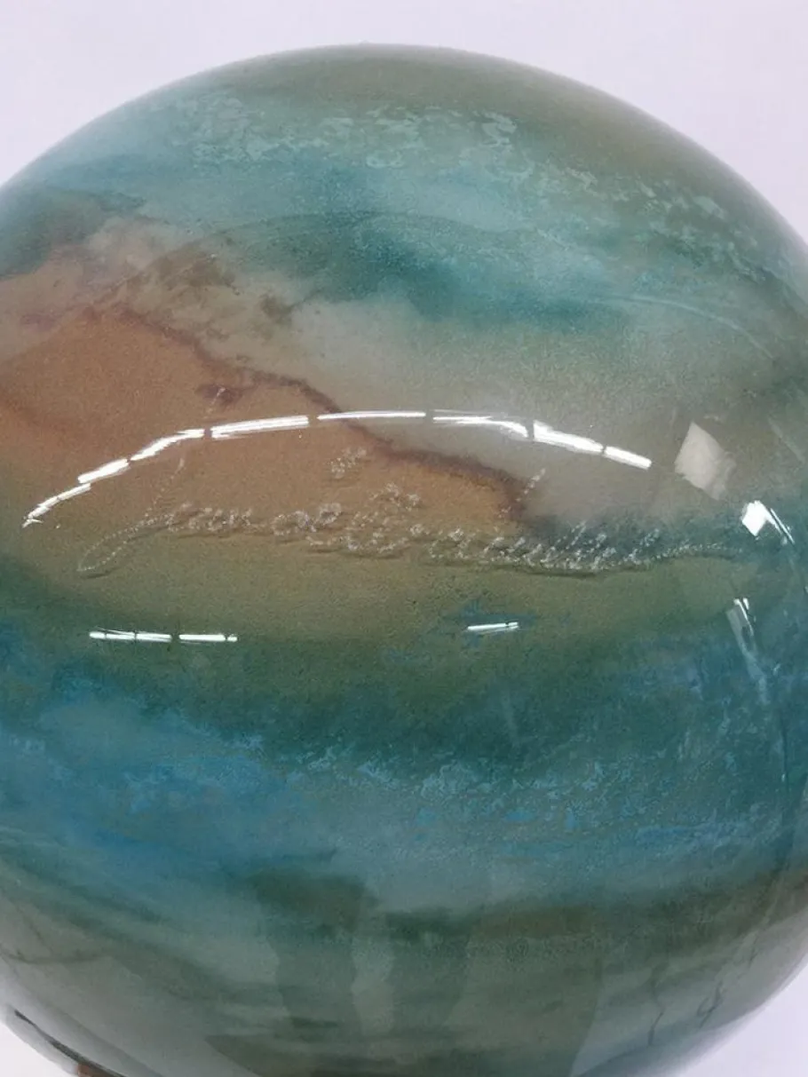 New Pamono Art Glass Table Lamp by Jean Noel Bouillet, France