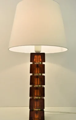 Sale Pamono Art Glass Table Lamps by Carl Fagerlund for Orrefors, Set of 2