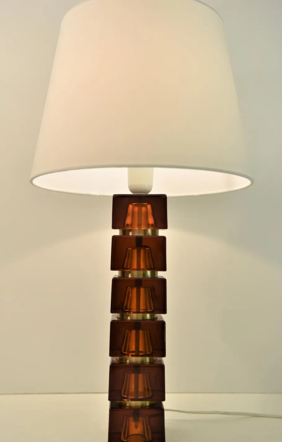 Sale Pamono Art Glass Table Lamps by Carl Fagerlund for Orrefors, Set of 2