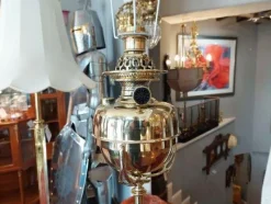 New Pamono Art Nouveau Adjustable Standard Lamp in Brass, 1890s