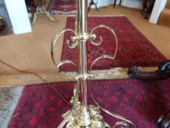 New Pamono Art Nouveau Adjustable Standard Lamp in Brass, 1890s