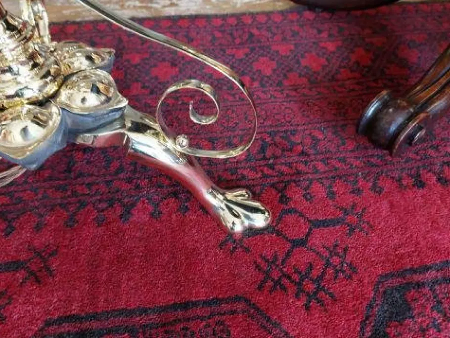 New Pamono Art Nouveau Adjustable Standard Lamp in Brass, 1890s