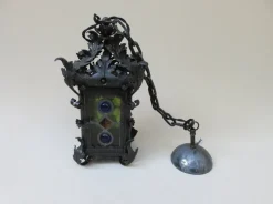 Online Pamono Art Nouveau Arts & Crafts Wrought Iron & Colored Lead Glazing Ceiling Light