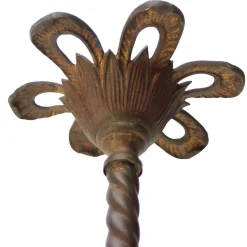 Hot Pamono Art Nouveau Brass and Satin Glasses Five Bulb Holder Chandelier