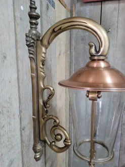 Online Pamono Art Nouveau Brass Copper Wall Lantern Outdoor Lamp